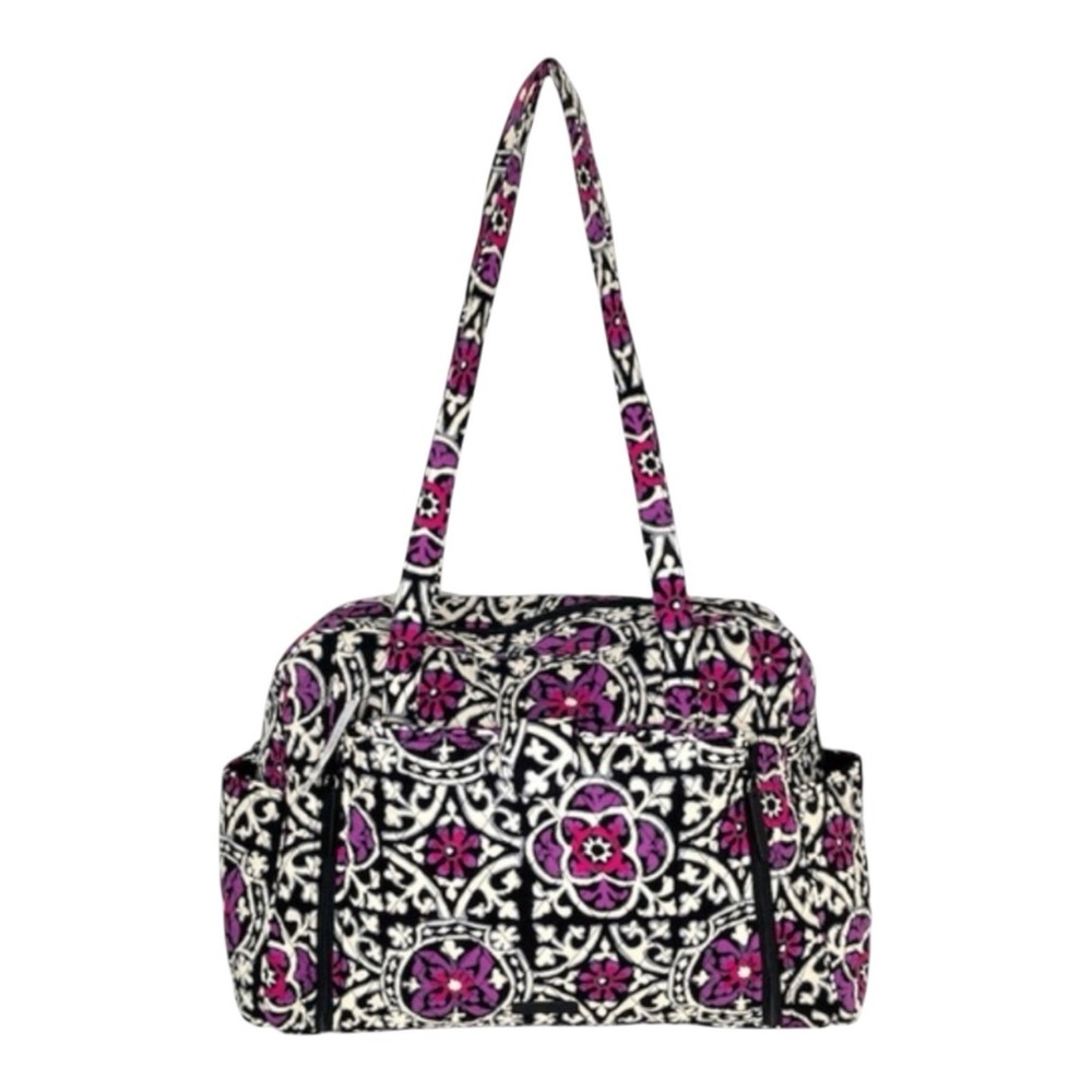 Vera Bradley Diaper‎ Bag Pink Purple Black Scroll Medallion
